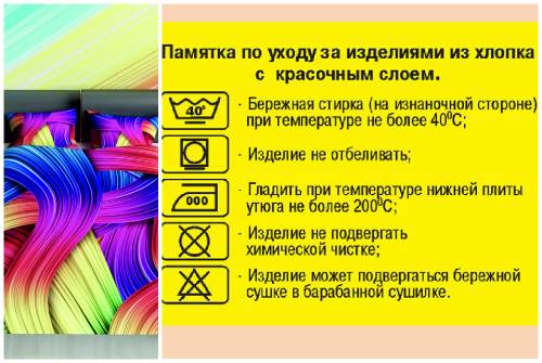 Памятка по уходу за изделиями из хлопка Памятка по уходу за изделиями из хлопка