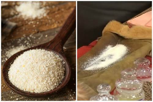 Чистка манной крупой Чистка манной крупой